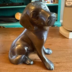 Brass vintage dog puppy figurine/paperweight